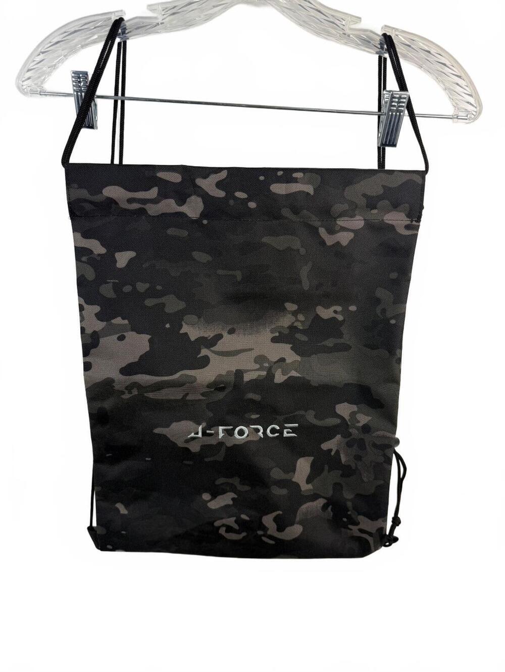 4FORCE Black Camouflage Drawstring Backpack